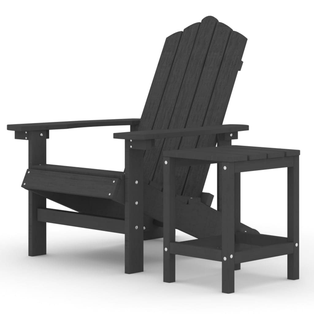 Chaise de jardin Adirondack avec table en PEHD