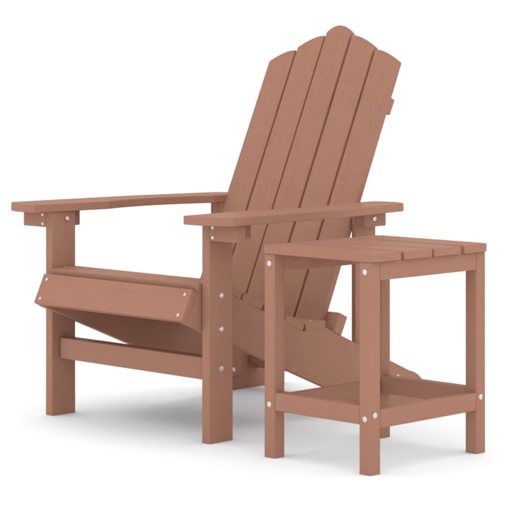 Chaise de jardin Adirondack avec table en PEHD