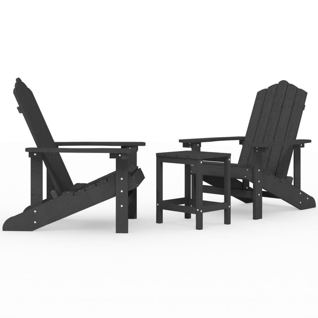 Chaise de jardin Adirondack avec table en PEHD