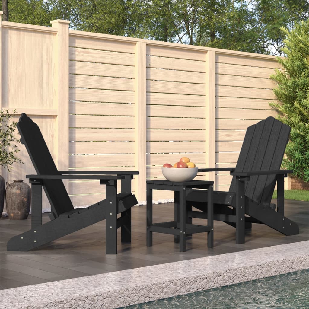 Chaise de jardin Adirondack avec table en PEHD