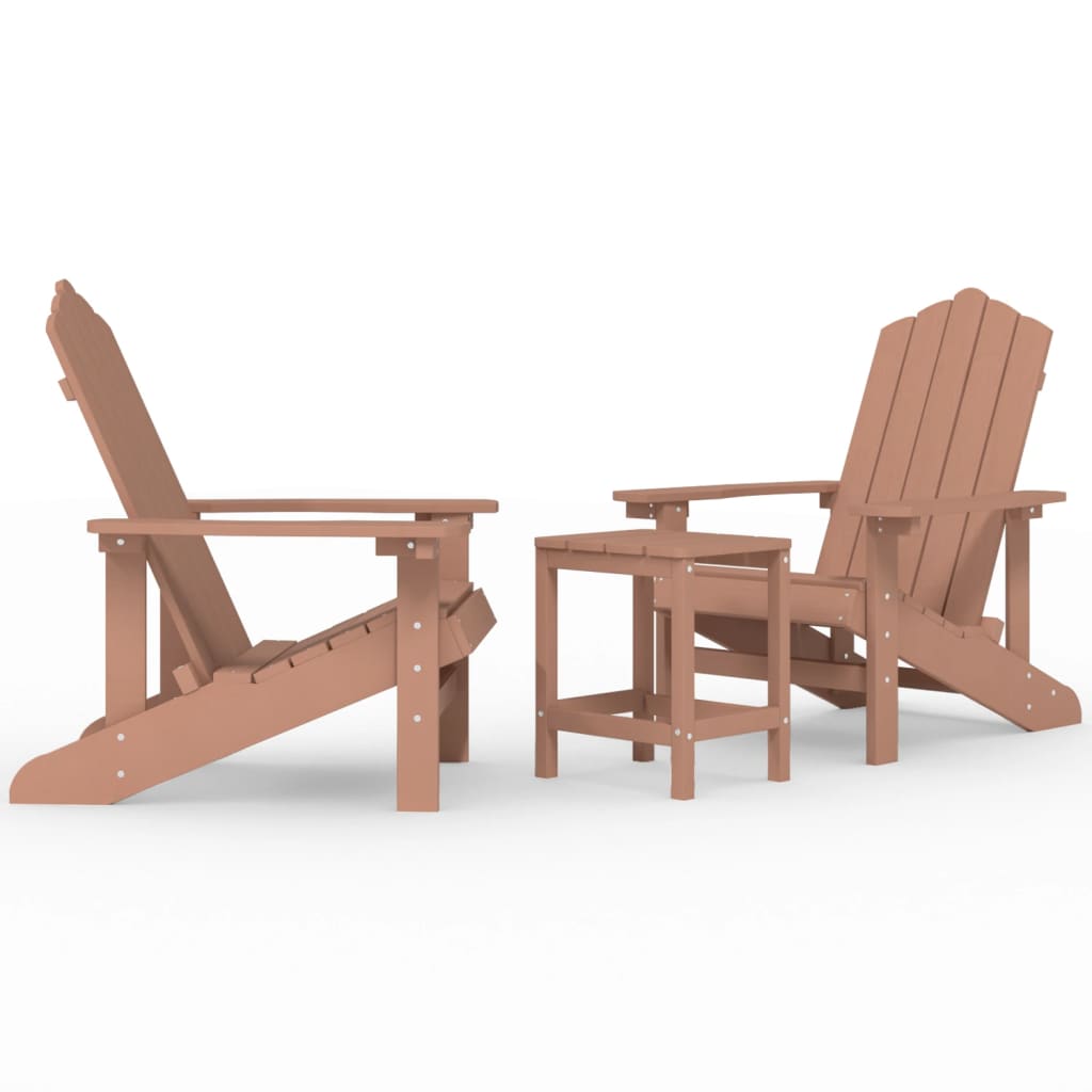 Chaise de jardin Adirondack avec table en PEHD