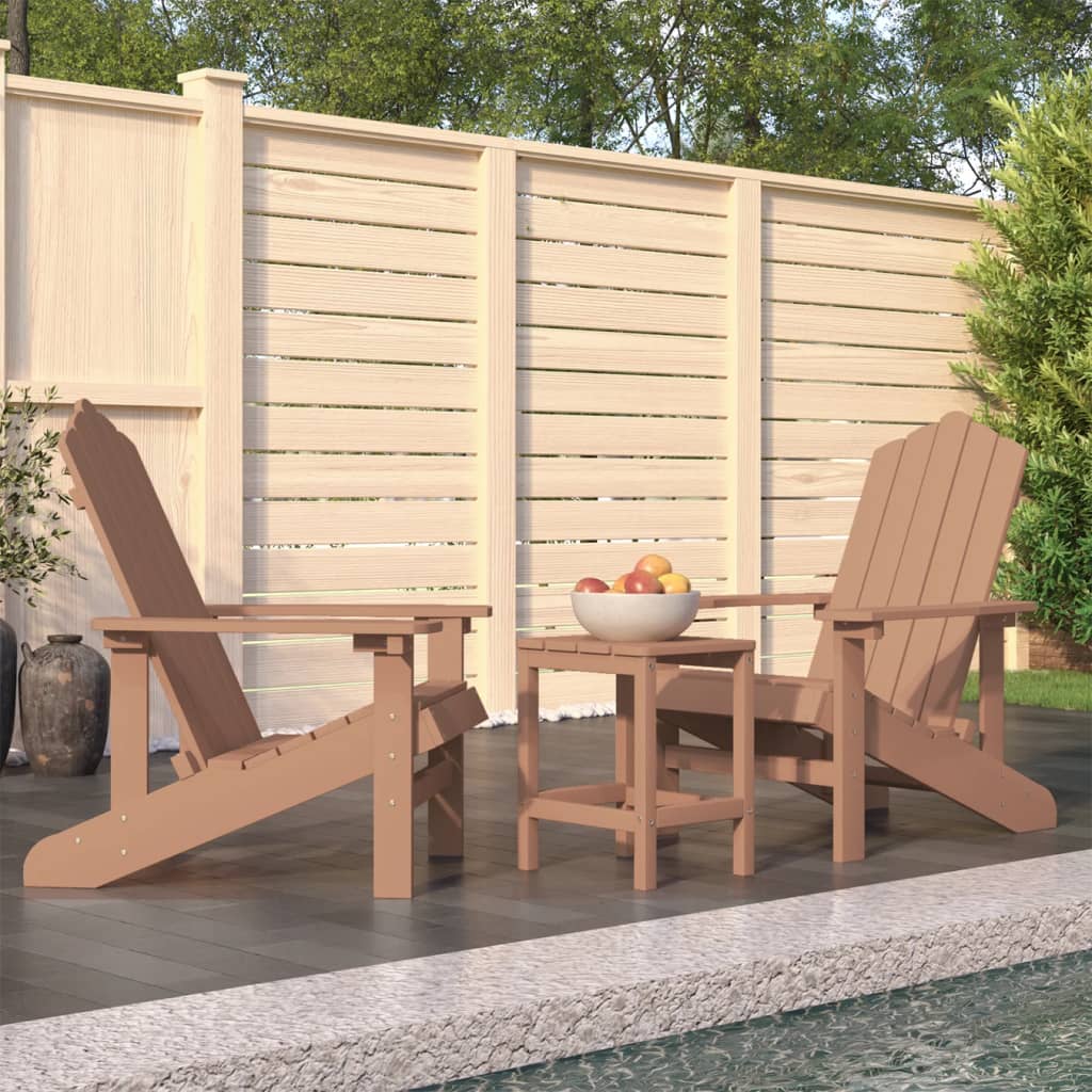 Chaise de jardin Adirondack avec table en PEHD