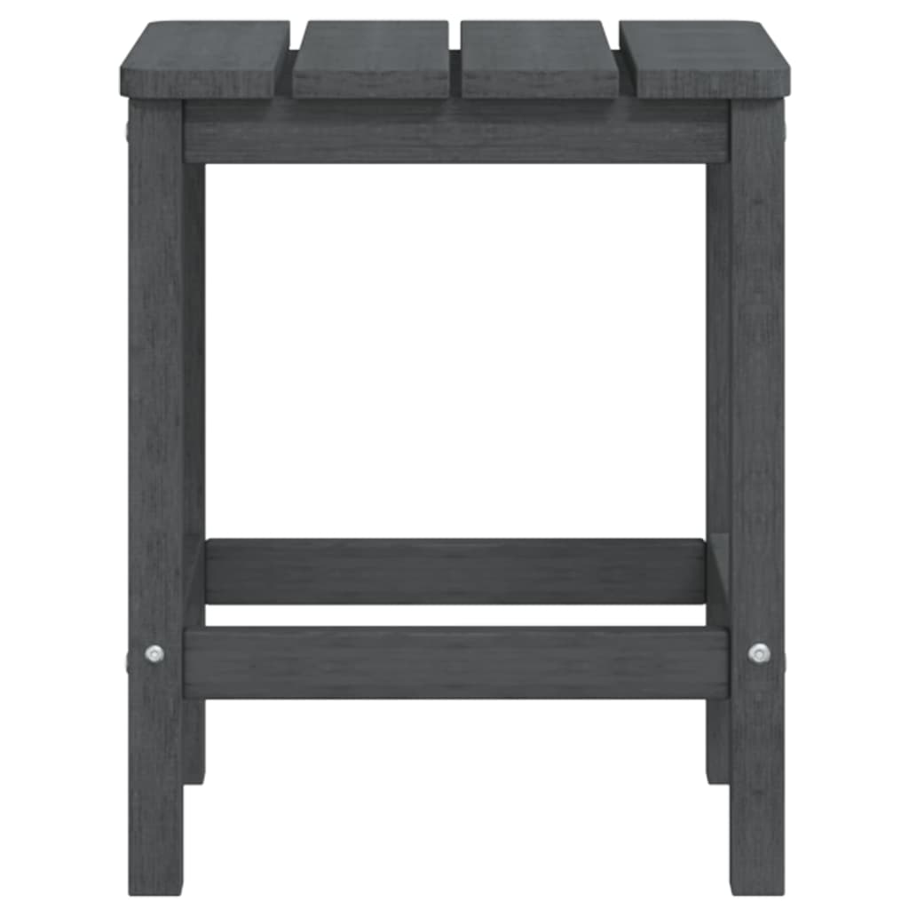 Tuinstoel Adirondack met voetenbank tafel HDPE antracietkleurig