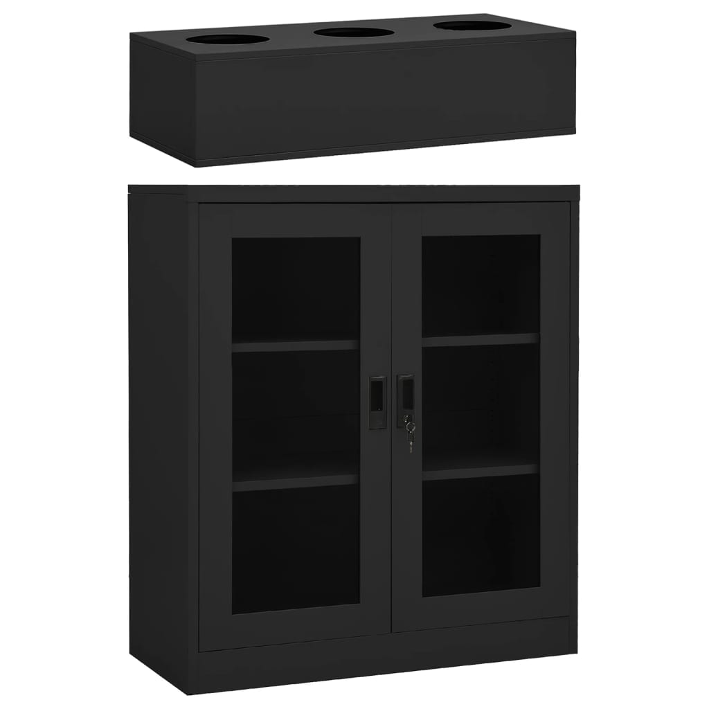 Armoire de bureau 90x40x70 cm acier, anthracite