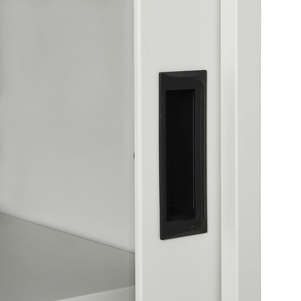 Armoire à portes coulissantes avec jardinière en acier, anthracite