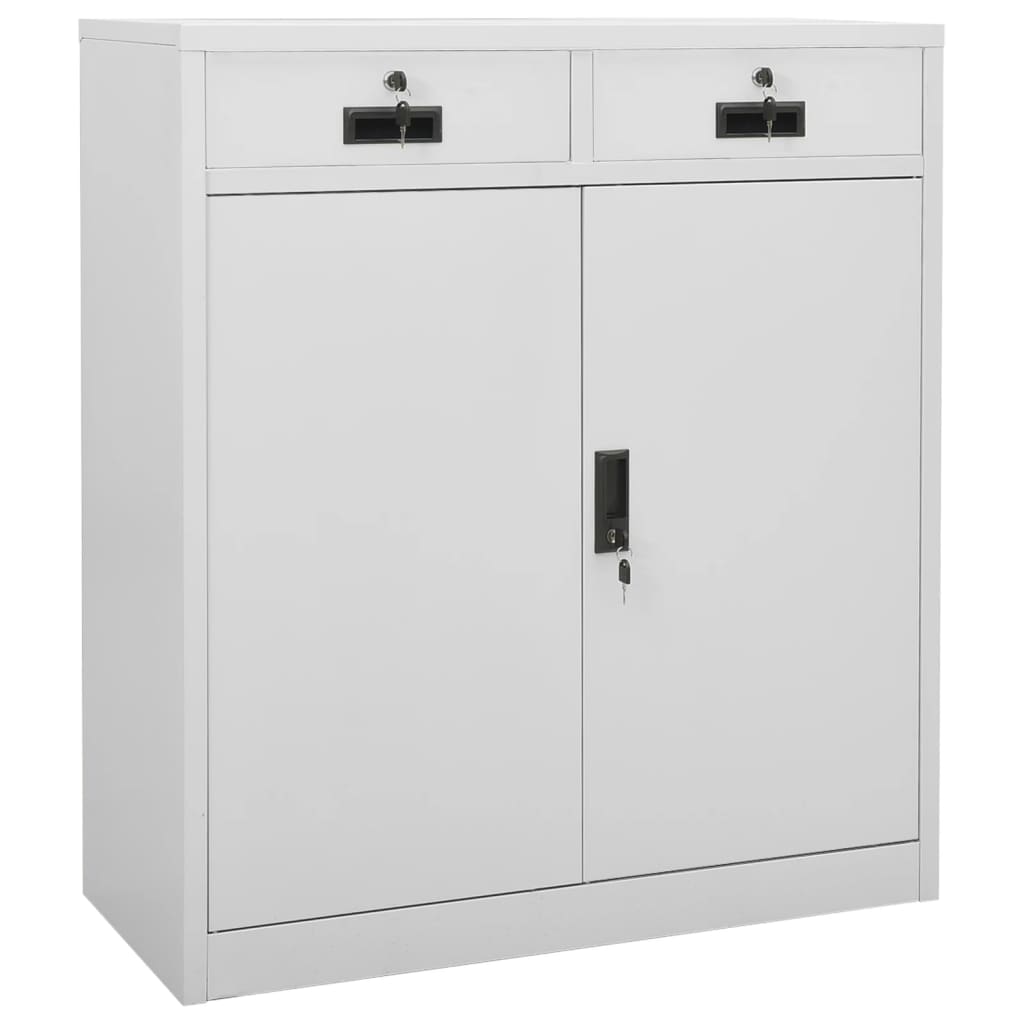 Armoire de bureau avec jardinière 90x40x125 cm en acier