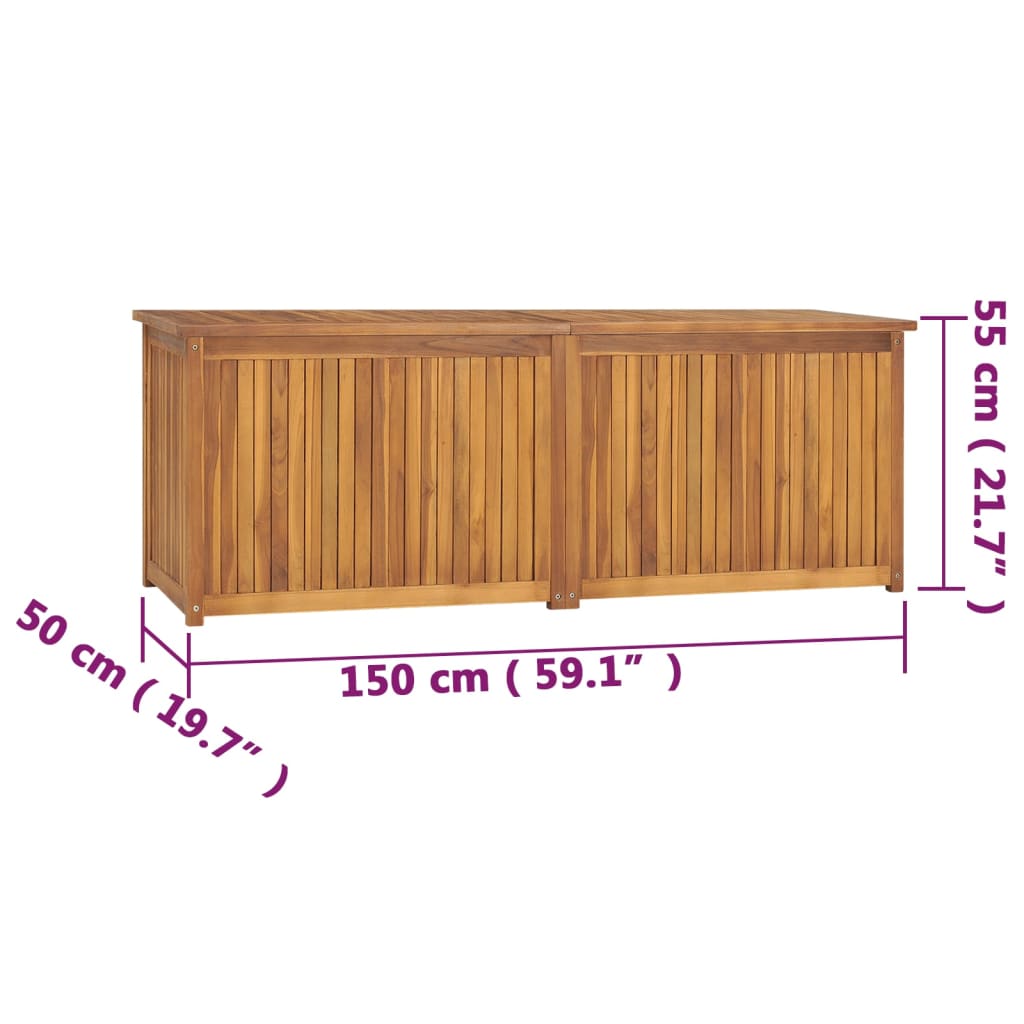 Tuinbox 175x50x55 cm massief teakhout