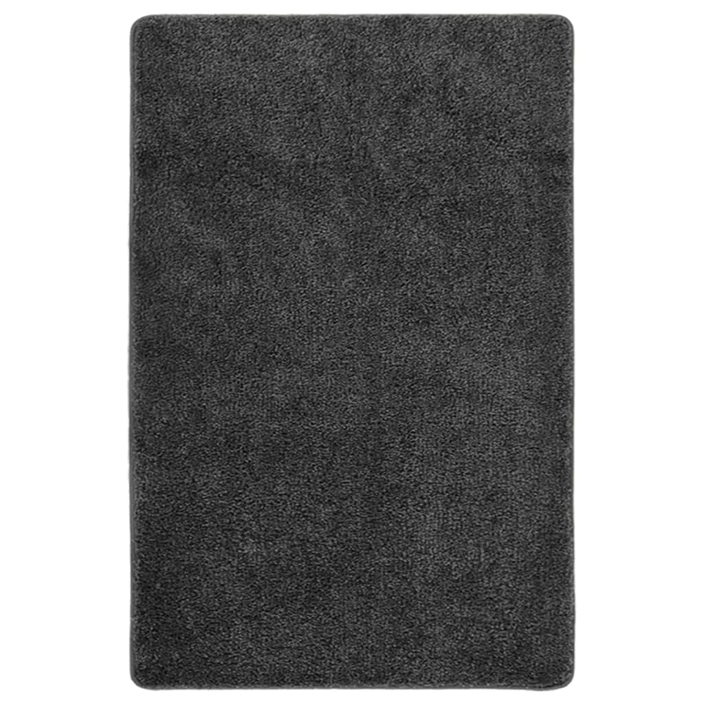 Vloerkleed shaggy anti-slip 200x290 cm donkergrijs