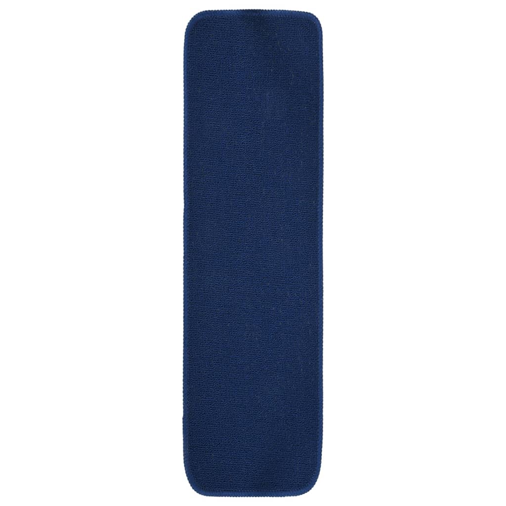 Trapmatten 15 st anti-slip rechthoekig 75x20 cm marineblauw