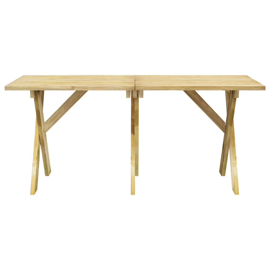 Table de jardin 220x73x70 cm bois de pin imprégné