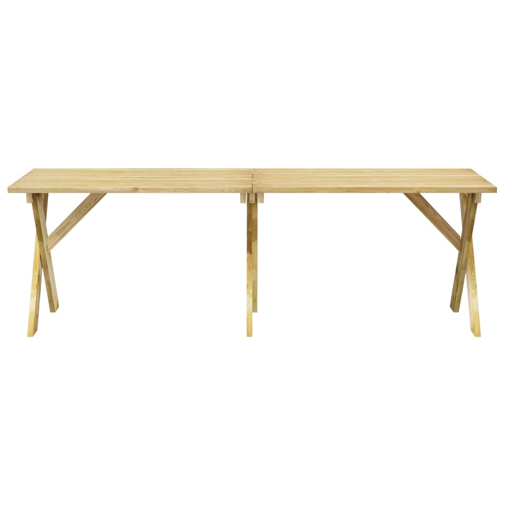 Table de jardin 220x73x70 cm bois de pin imprégné