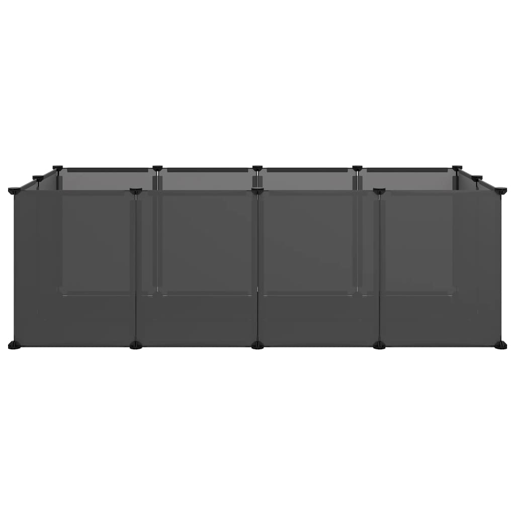 Dierenhok klein 144x74x46,5 cm polypropeen en staal transparant