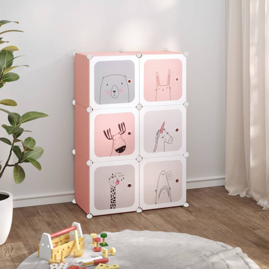 Meuble de rangement pour enfants avec 12 compartiments en polypropylène