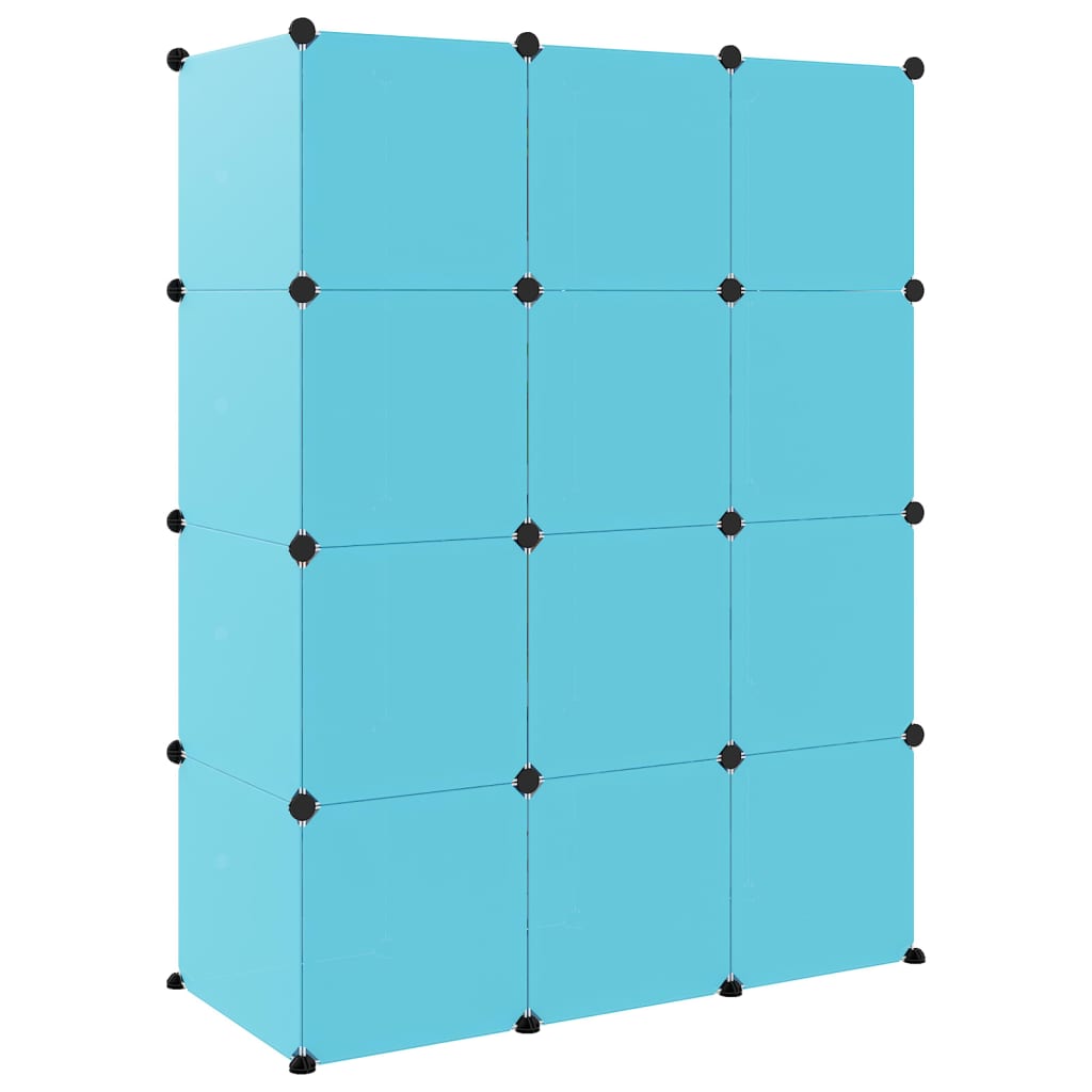 Meuble de rangement pour enfants avec 12 compartiments en polypropylène