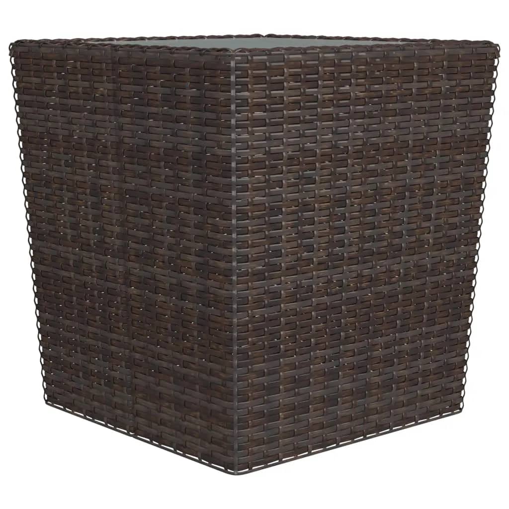 3-delige Bistroset poly rattan gehard glas