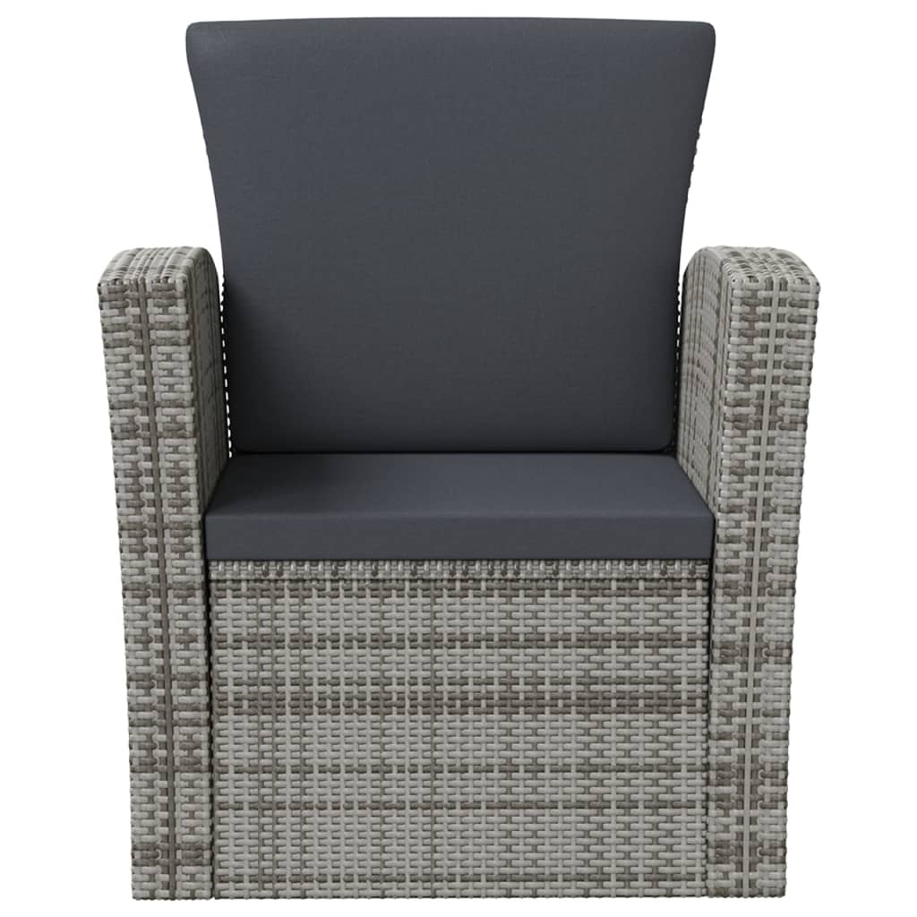 16-delige Loungeset met kussens poly rattan