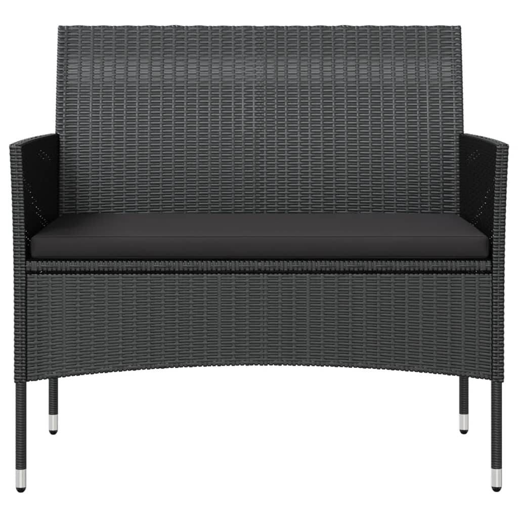 8-delige Loungeset met kussens poly rattan