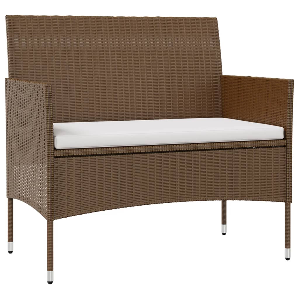 8-delige Loungeset met kussens poly rattan