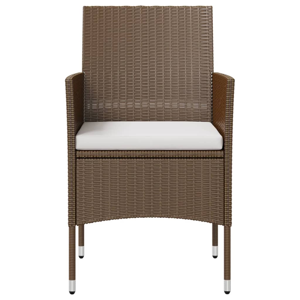 8-delige Loungeset met kussens poly rattan