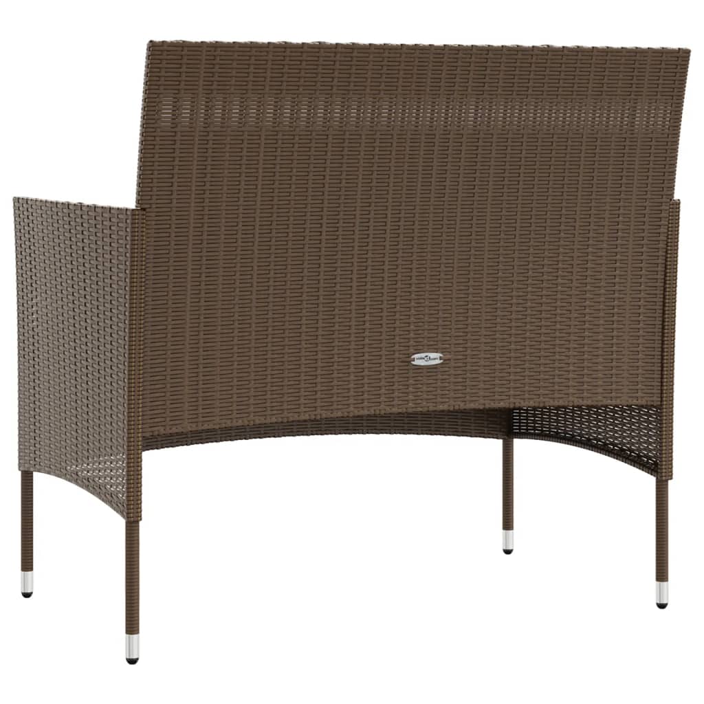 8-delige Loungeset met kussens poly rattan