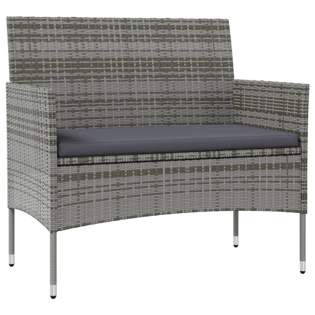 8-delige Loungeset met kussens poly rattan