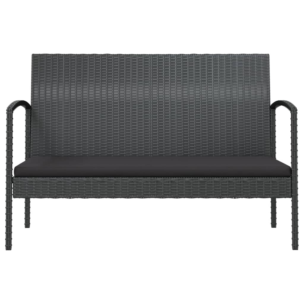 8-delige Loungeset met kussens poly rattan