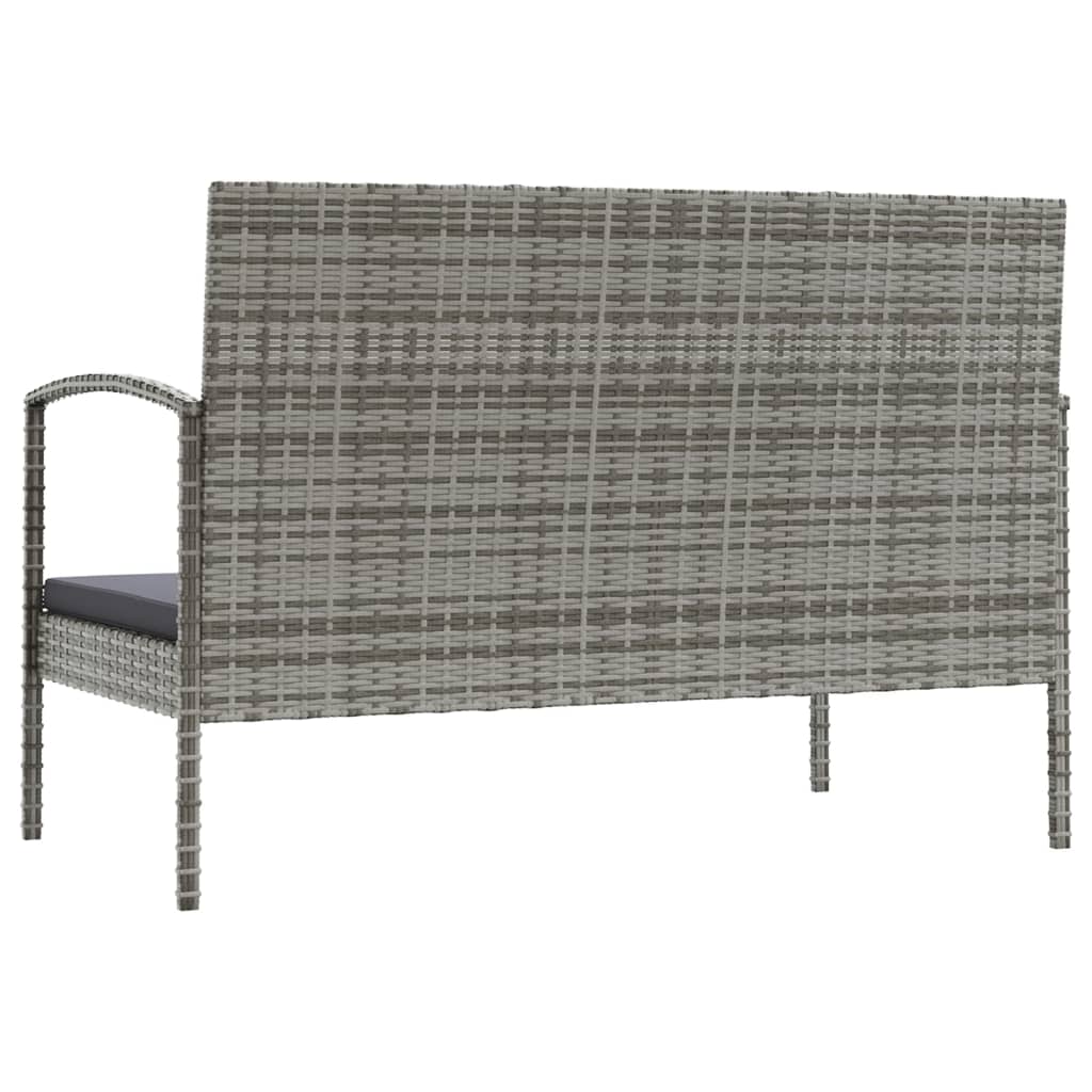 8-delige Loungeset met kussens poly rattan