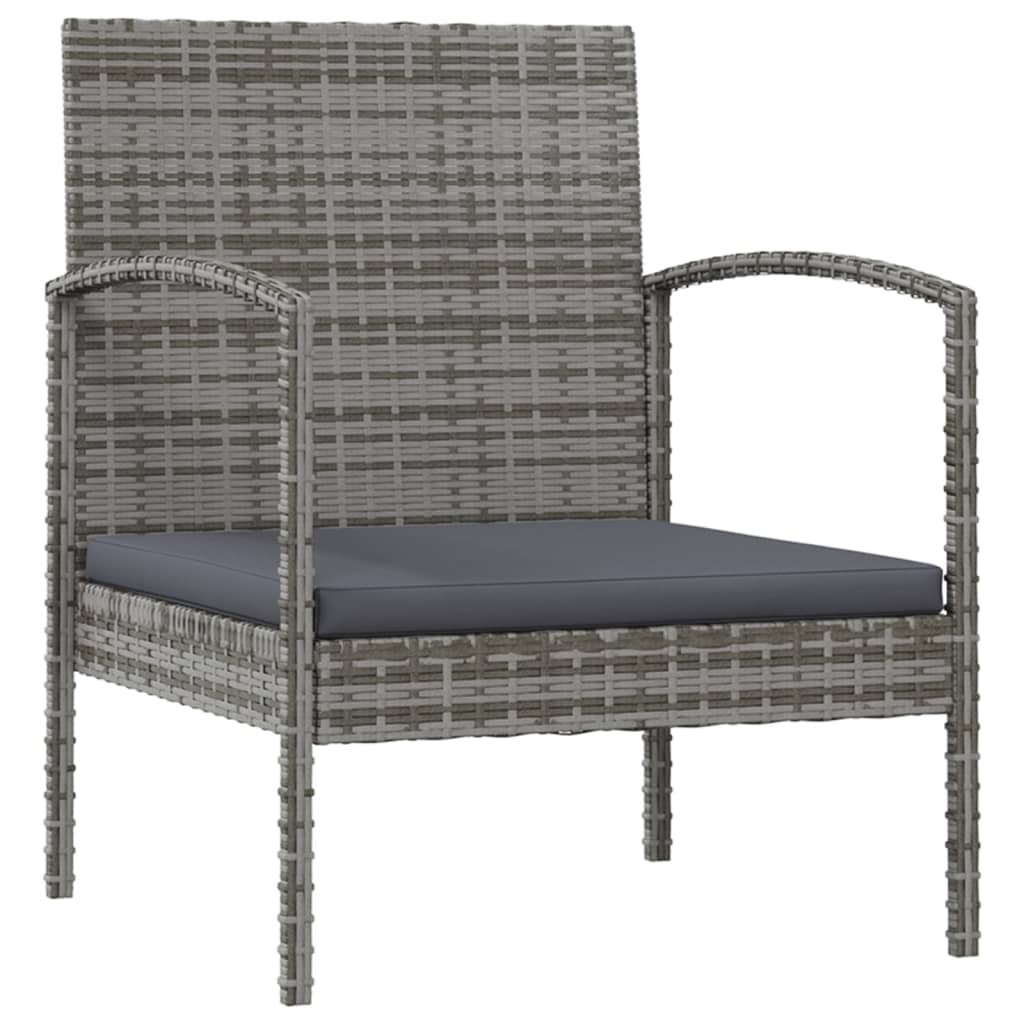 8-delige Loungeset met kussens poly rattan