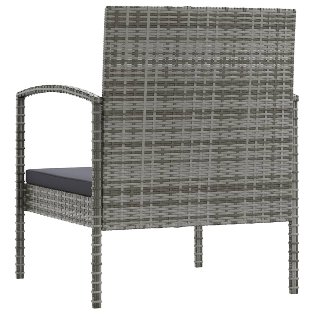 8-delige Loungeset met kussens poly rattan