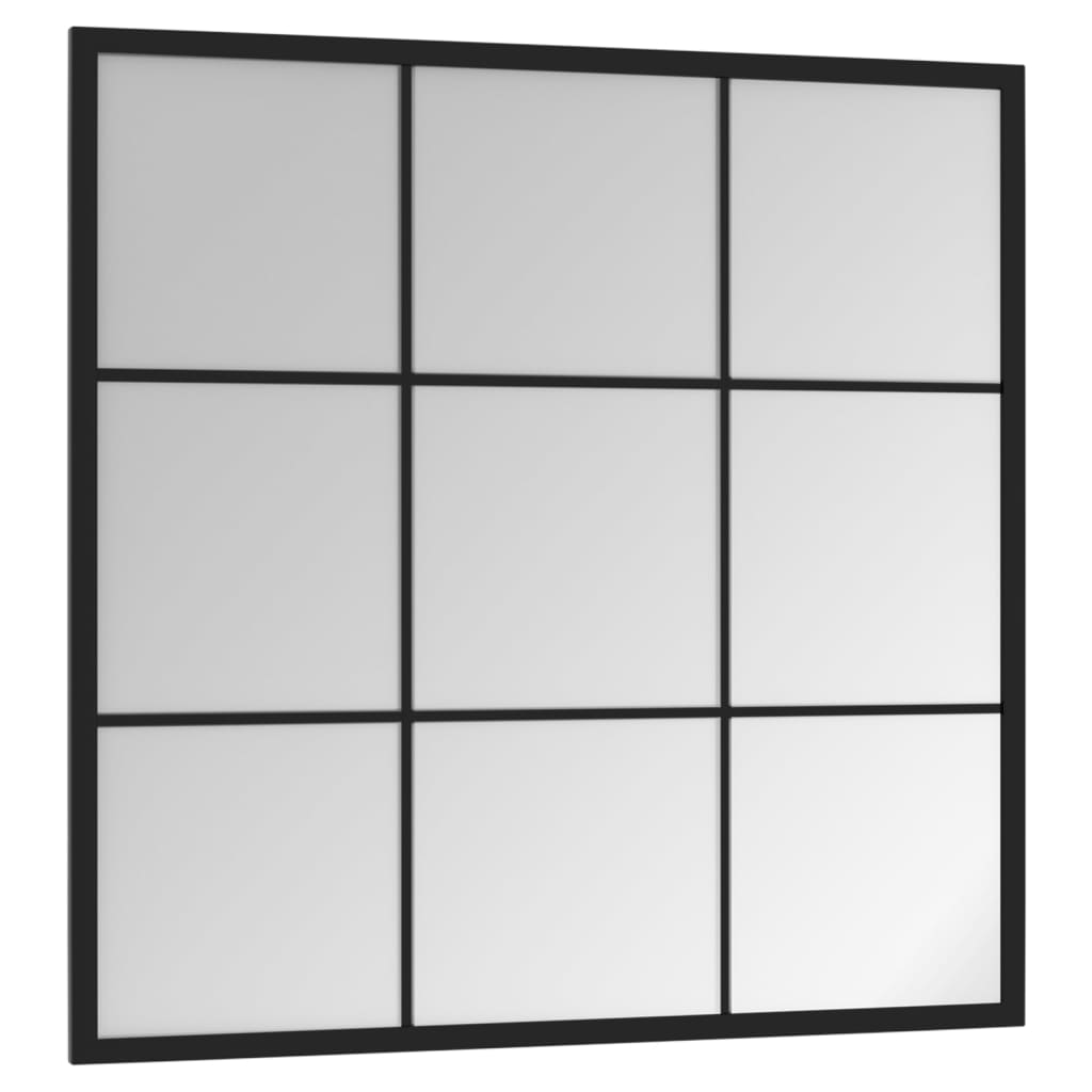 Miroir mural rectangulaire 40x80 cm fer noir