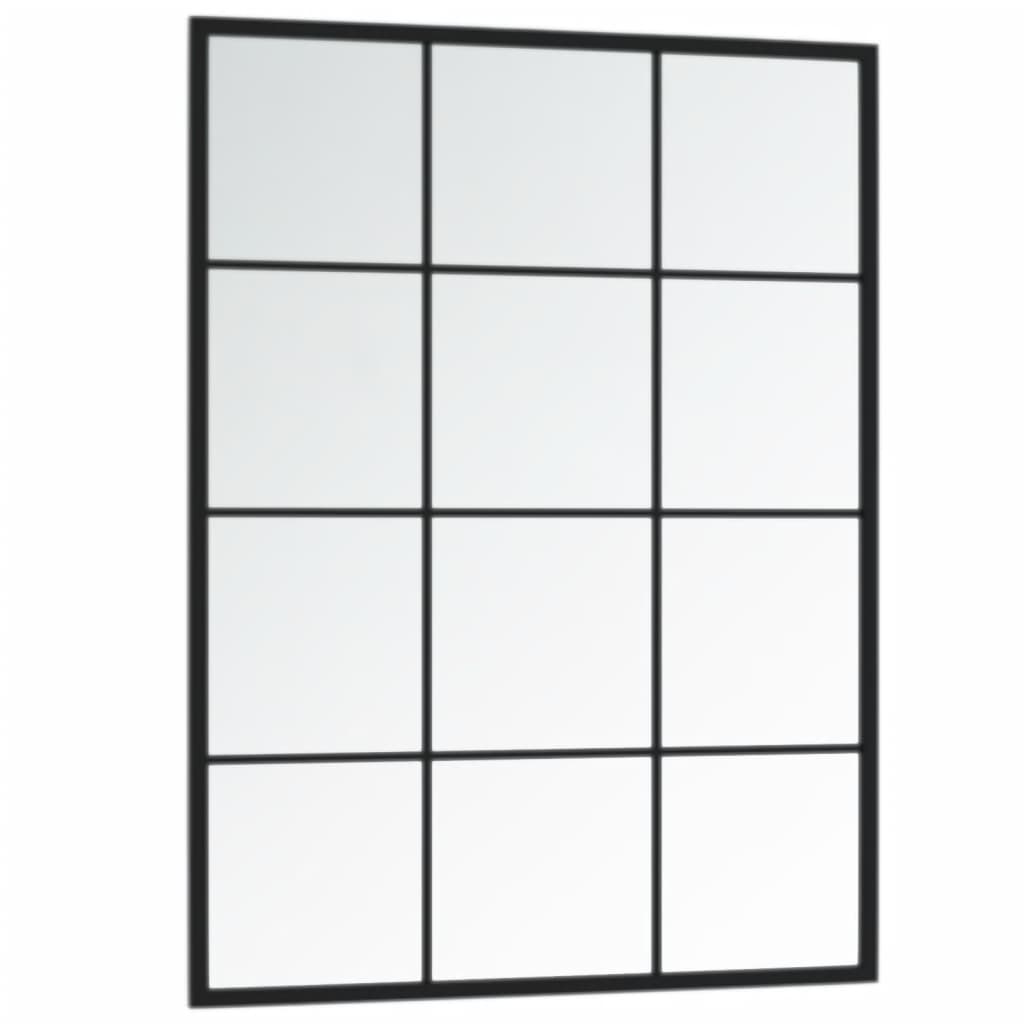 Miroir mural rectangulaire 40x80 cm fer noir