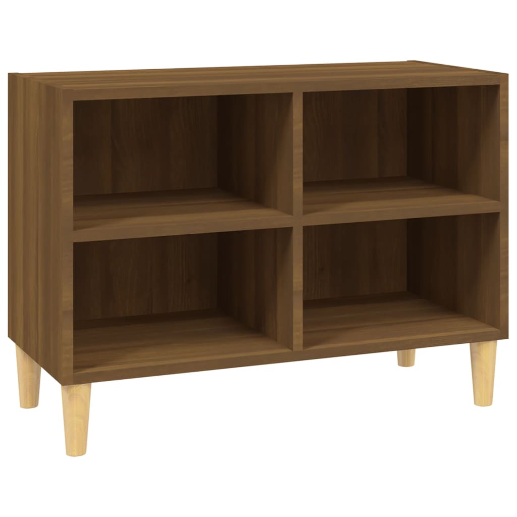 Tv-meubel met houten poten 69,5x30x50 cm sonoma eikenkleurig