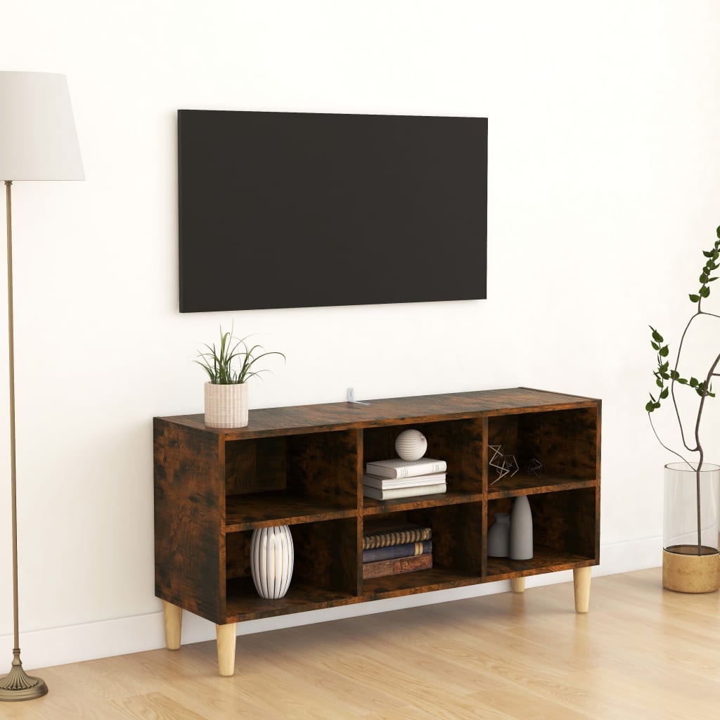 Tv-meubel met houten poten 69,5x30x50 cm