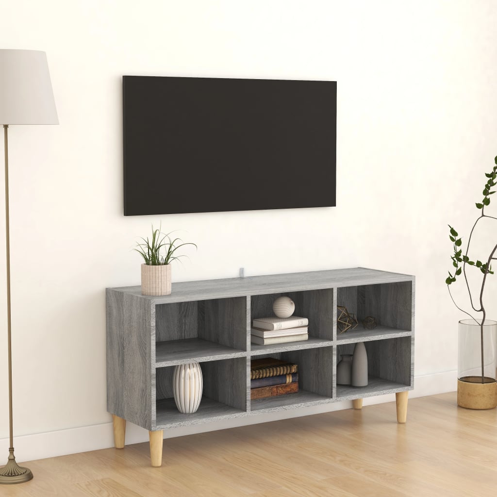 Meuble TV avec pieds en bois 69,5x30x50 cm couleur chêne