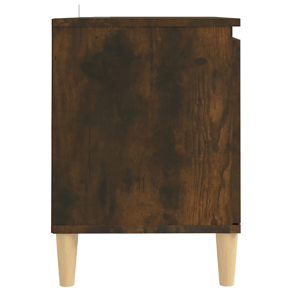 Tv-meubel met houten poten 103,5x35x50 cm eikenkleurig