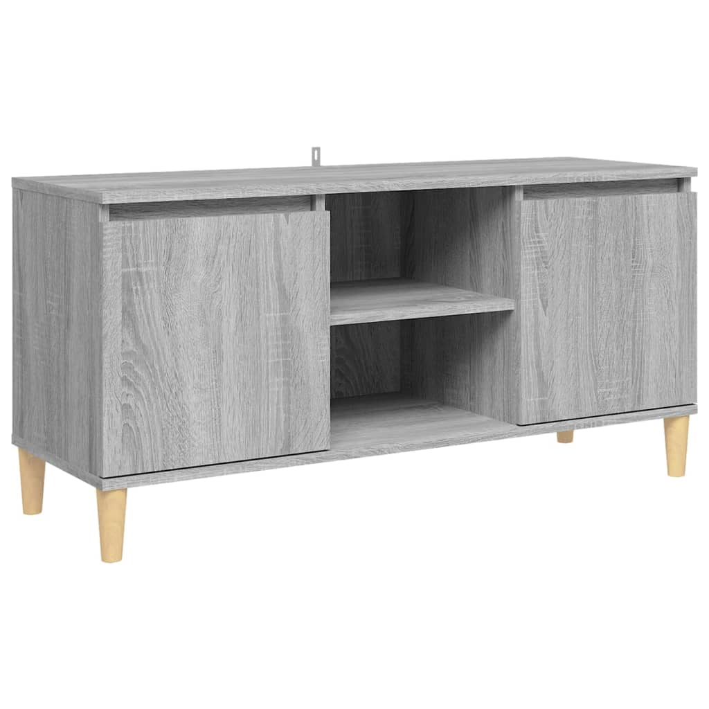 Tv-meubel met houten poten 103,5x35x50 cm eikenkleurig