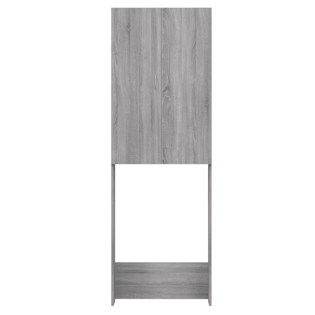 Wasmachinekast 64x25,5x190 cm oud houtkleurig