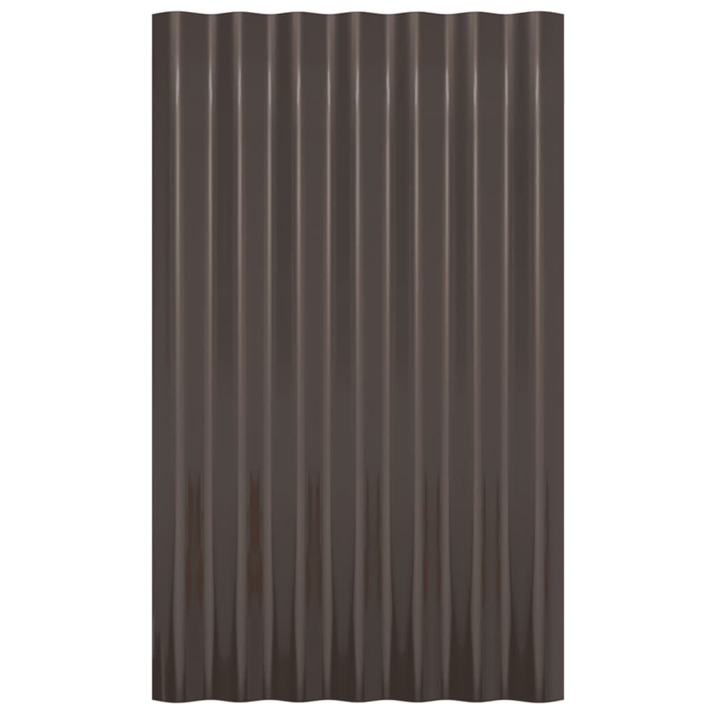 Dakpanelen 36 st 60x36 cm gepoedercoat staal zilverkleurig