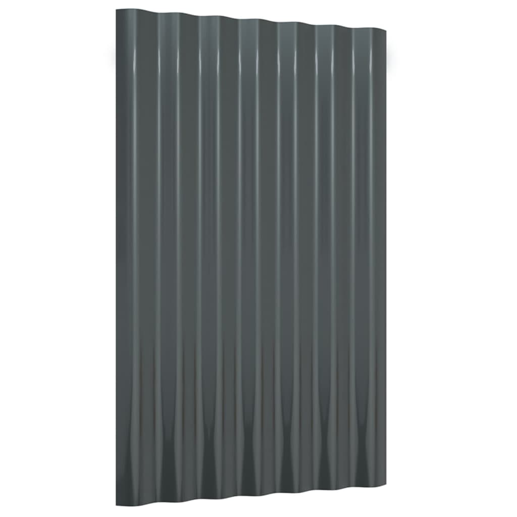 Dakpanelen 36 st 60x36 cm gepoedercoat staal zilverkleurig