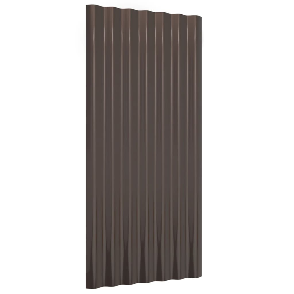 Panneaux de toit 36 ​​pcs 80x36 cm en acier thermolaqué