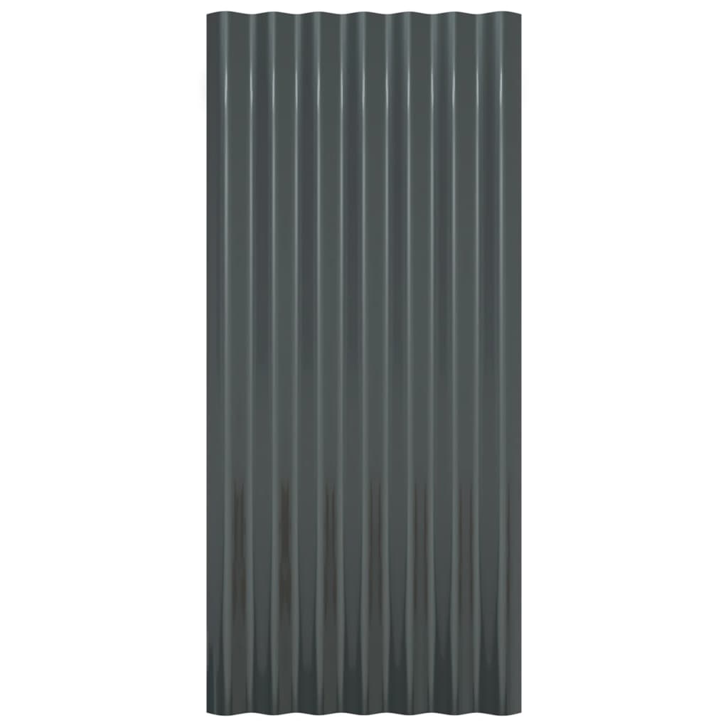 Panneaux de toit 36 ​​pcs 80x36 cm en acier thermolaqué