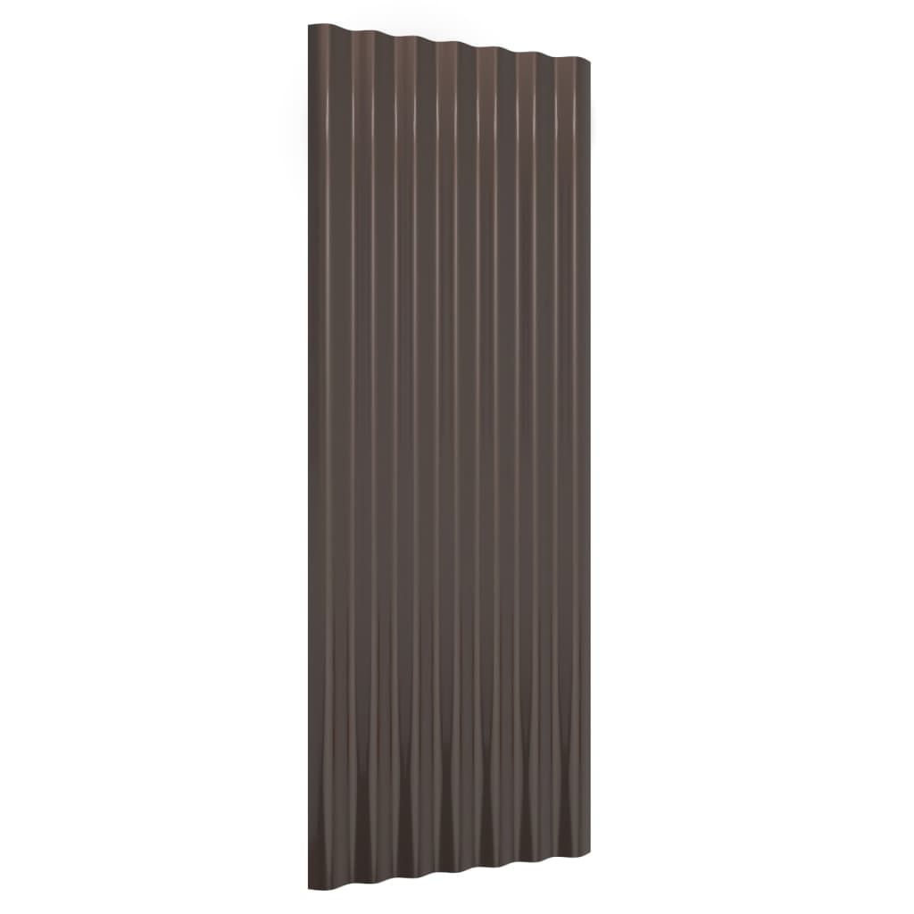 Panneaux de toit 36 ​​pcs 80x36 cm en acier thermolaqué