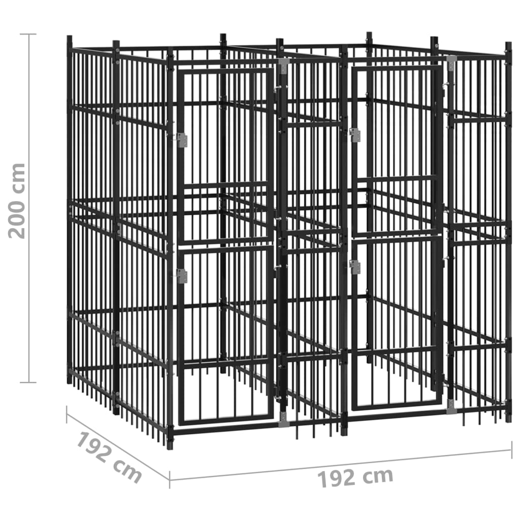 Niche pour chien 18,43 m² en acier