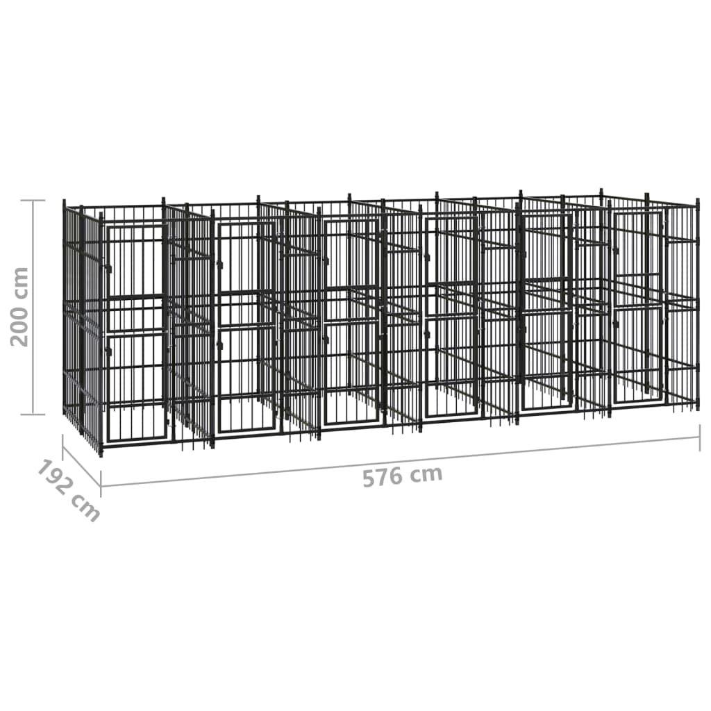 Niche pour chien 18,43 m² en acier