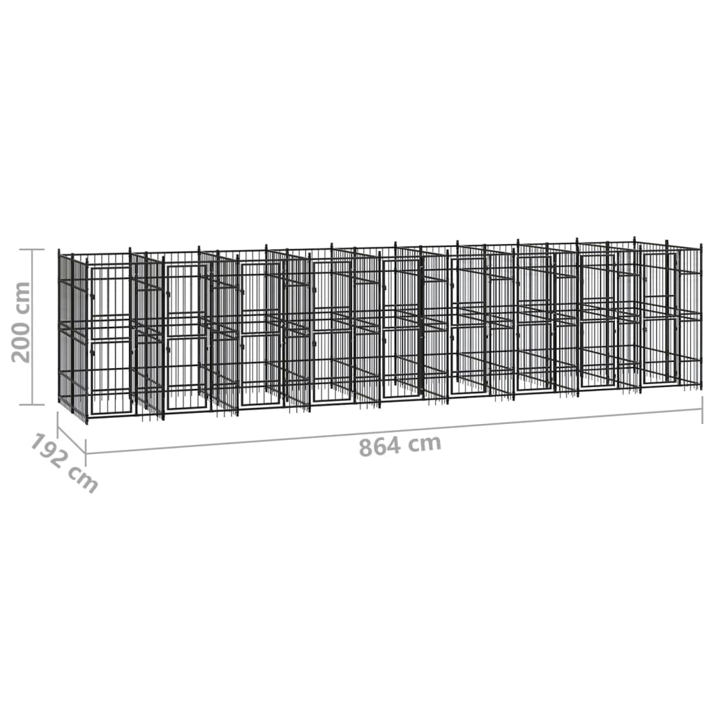 Niche pour chien 18,43 m² en acier