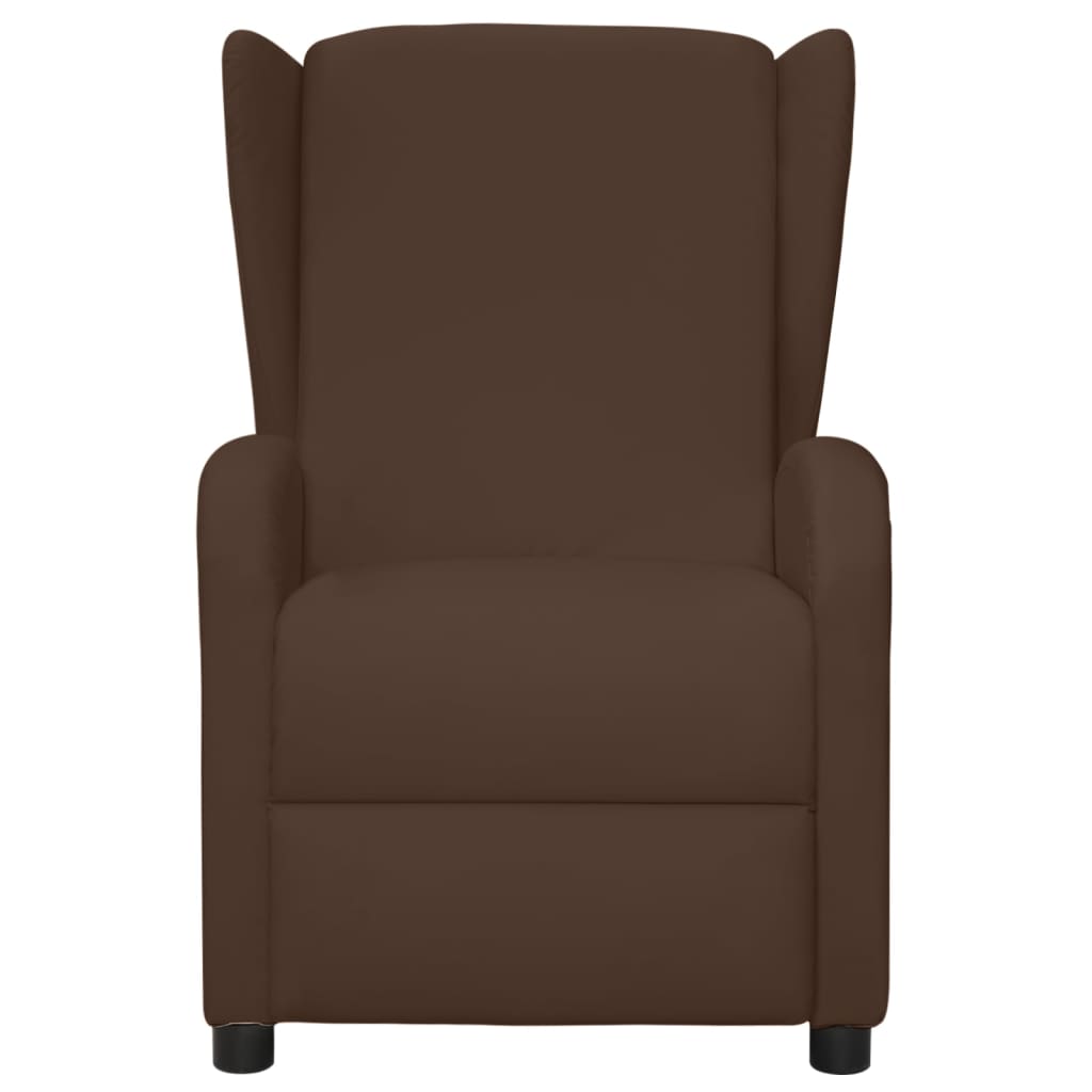 Fauteuil réglable en simili cuir marron