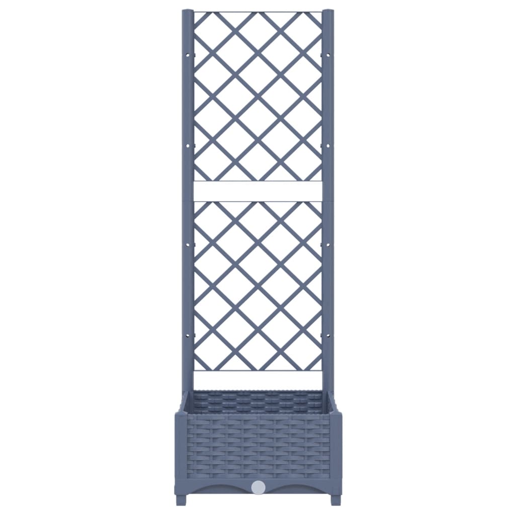 Plantenbak met latwerk 40x40x121,5 cm polypropeen