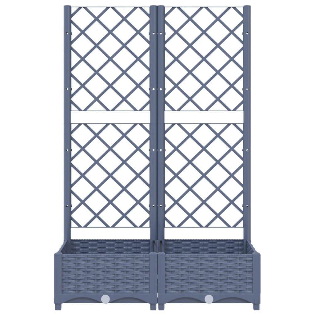 Plantenbak met latwerk 40x40x121,5 cm polypropeen