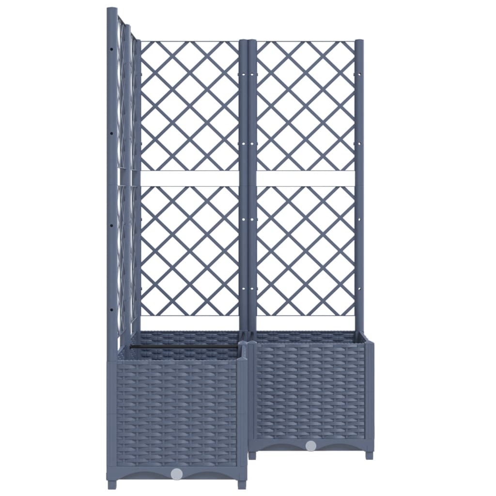 Plantenbak met latwerk 40x40x121,5 cm polypropeen