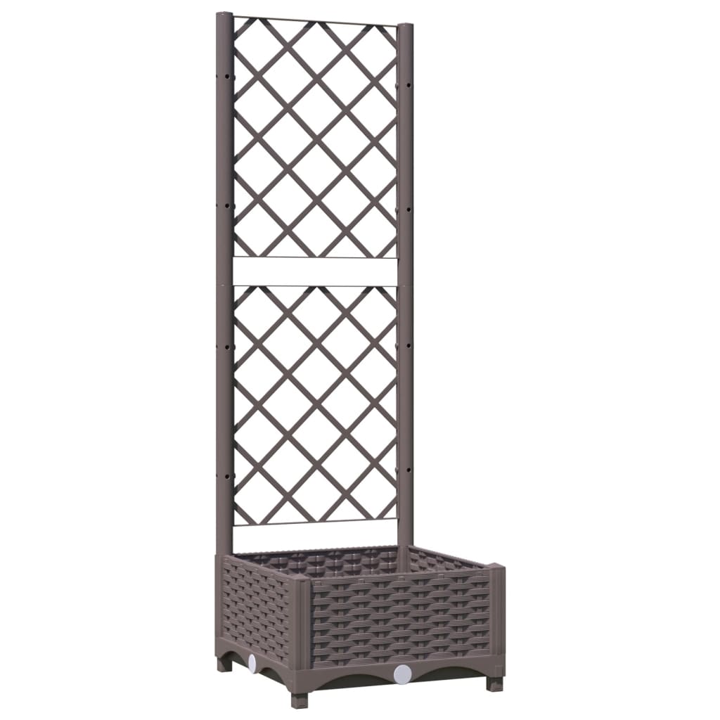 Plantenbak met latwerk 40x40x121,5 cm polypropeen